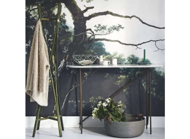 Crie uma cena com o papel de parede