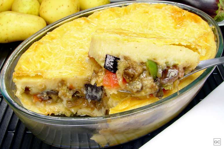 Torta de batata com berinjela | Foto: Guia da Cozinha