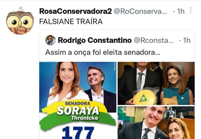 Apoiadores de Bolsonaro continuam criticando Simone e Soraya, no dia seguinte ao debate.