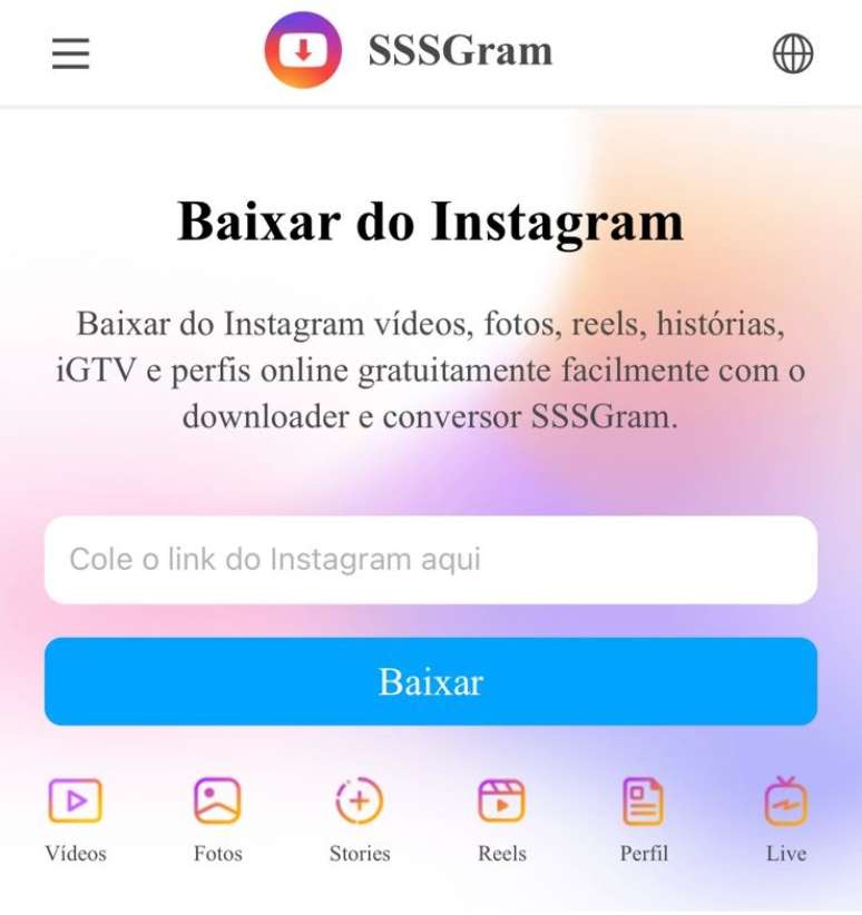 App pode ser usado no desktop ou pelos navegadores no celular; n&atilde;o h&aacute; a op&ccedil;&atilde;o de baixar o app