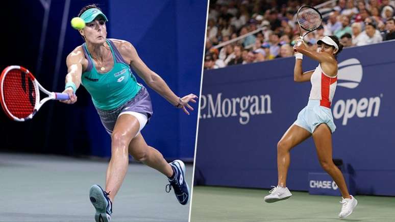 Alize Cornet derrotou a campeã de 2021 Emma Raducanu na estreia no US Open de 2022 (AFP)