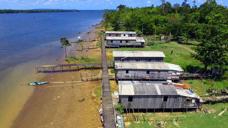 Imagem de uma comunidade quilombola no Amapá, um dos estados da Amazônia Legal.