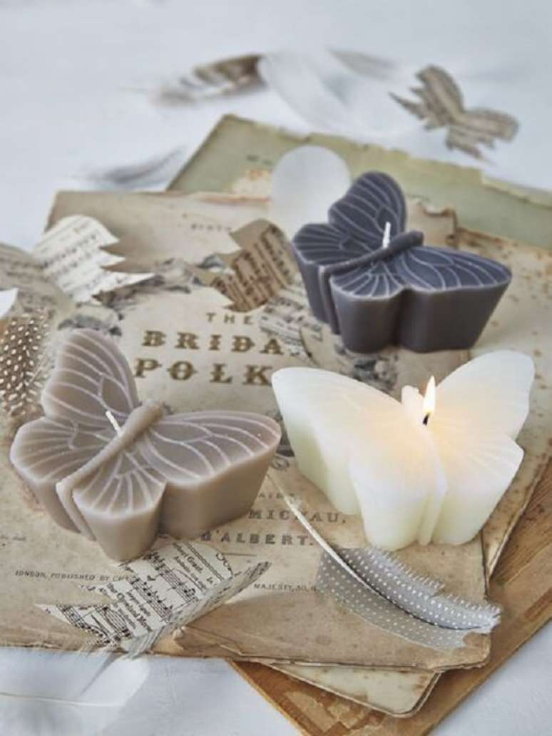 14. Como fazer velas de borboletas. Fonte: We heart It