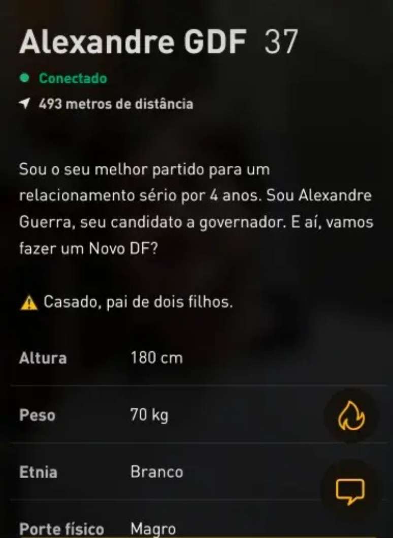 Alexandre Guerra (NOVO), candidato ao governo do DF em 2018, usou o Grindr para fazer campanha política