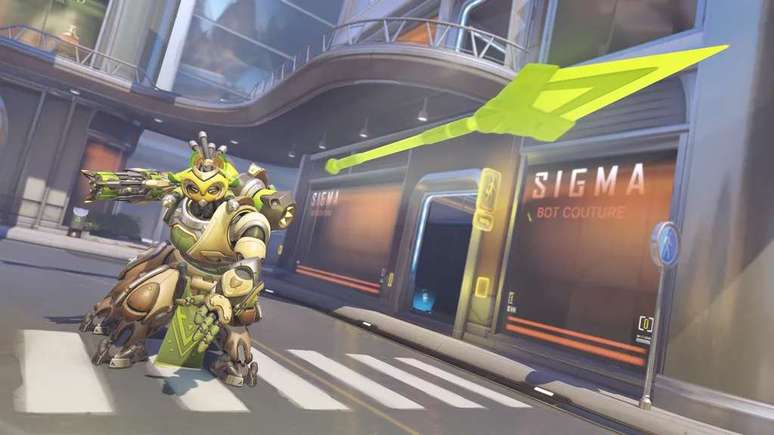 Orisa é uma personagem quase que completamente diferente em Overwatch 2. (Imagem: Divulgação/Blizzard)