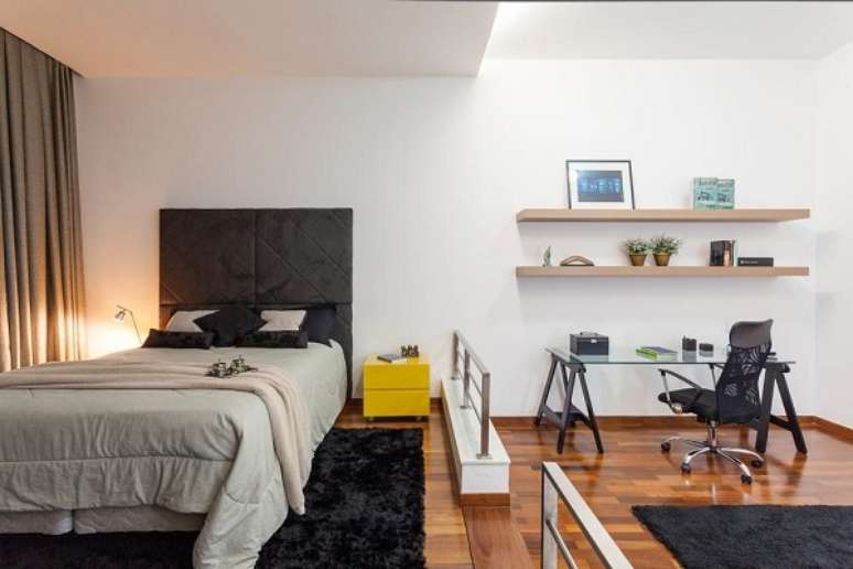 53. Loft pequeno no quarto moderno &ndash; Foto Laura Santos