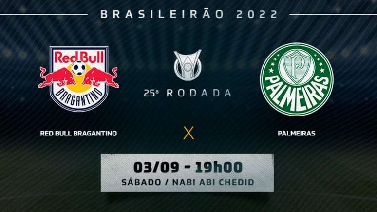 RB Bragantino e Palmeiras se enfrentam pelo Brasileirão neste sábado (Arte: Lance!)