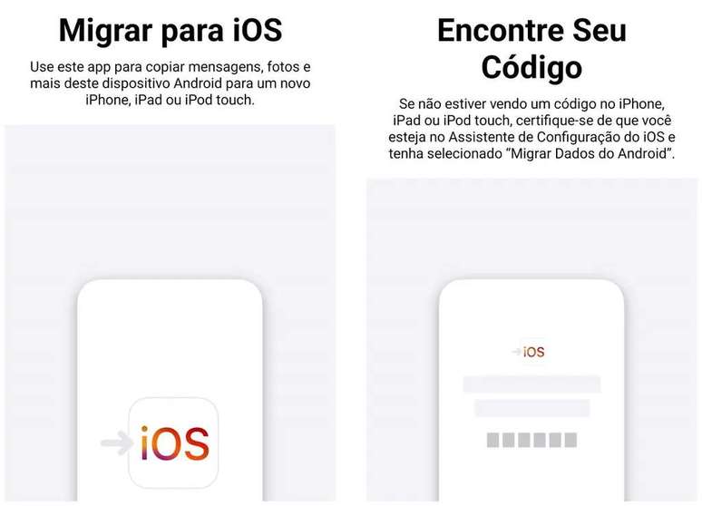 Migrar do Android para o iPhone, iPad ou iPod touch - Suporte da Apple (BR)