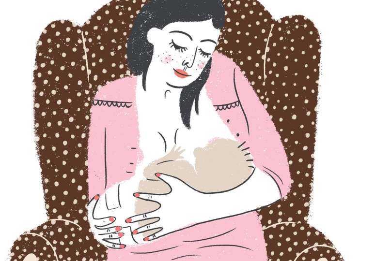 Ilustra&ccedil;&otilde;es de posi&ccedil;&otilde;es para amamentar