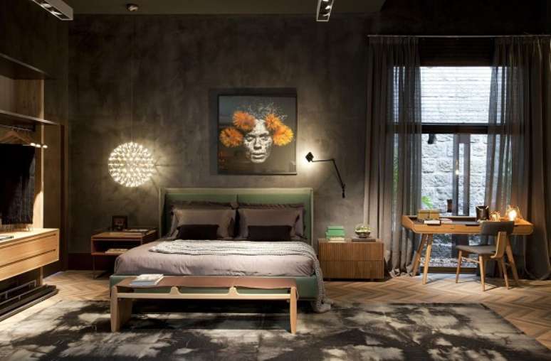 83. Decora&ccedil;&atilde;o de loft pequeno estilo industrial &ndash; Foto Juliana Pippi