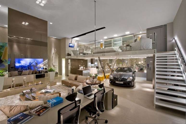 24. Loft pequeno com decora&ccedil;&atilde;o luxuosa &ndash; Foto Lidia Maciel