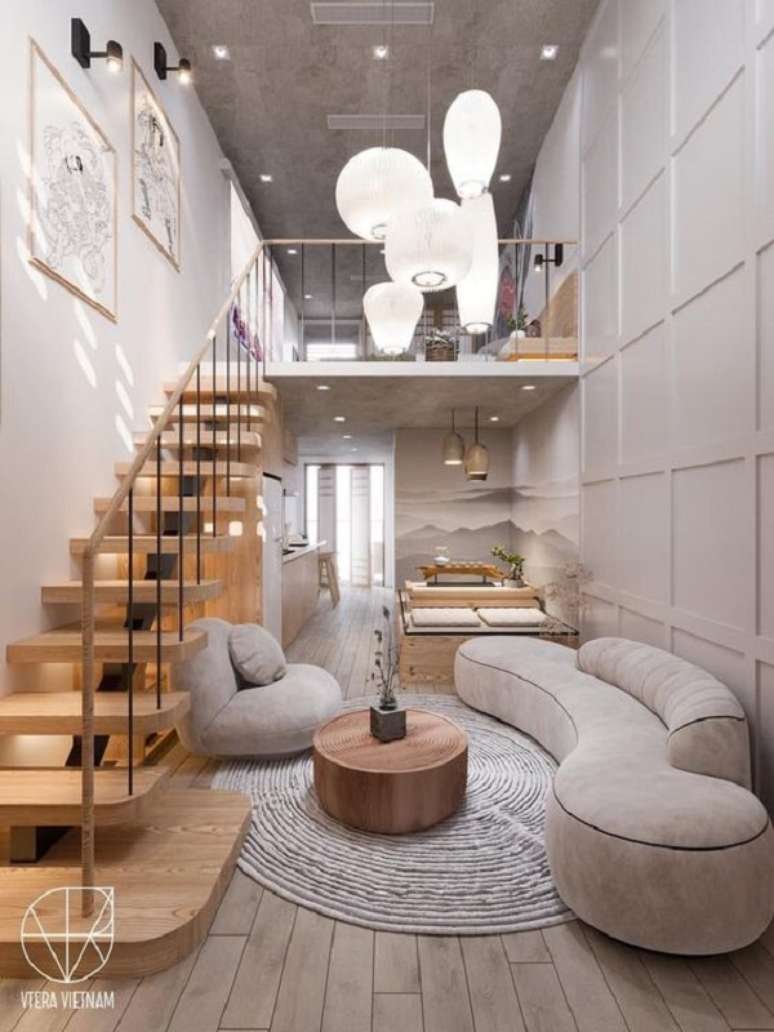 91. Decora&ccedil;&atilde;o moderna no loft pequeno &ndash; Foto Vtera Vietnam