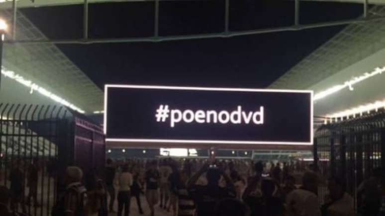 Provocação do Timão sobre o DVD na Arena (Foto: Reprodução)