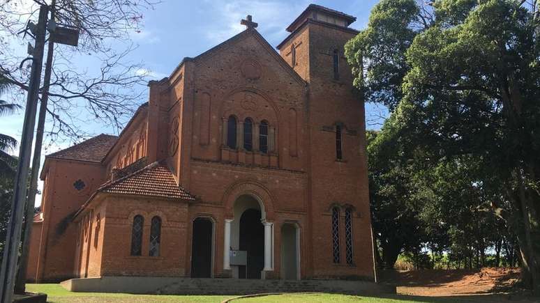 Cristo Rei dos 26 M&aacute;rtires, em Promiss&atilde;o (SP), usou a mesma planta da igreja constru&iacute;da em Imamura