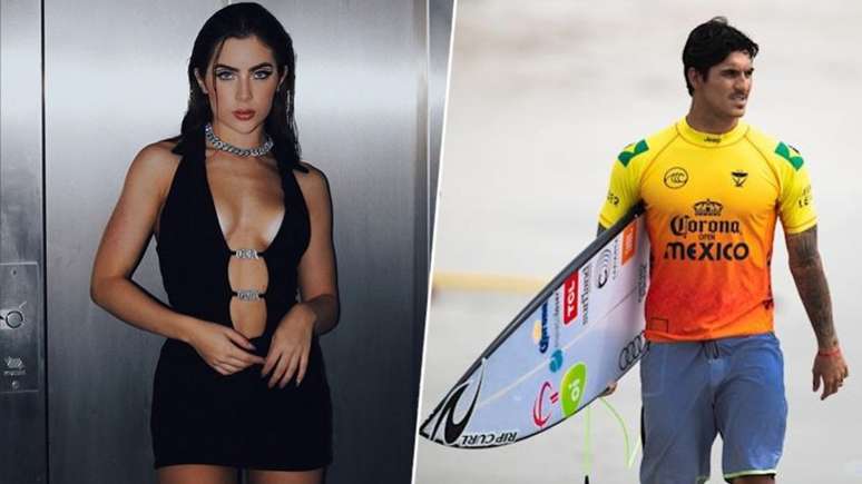 Gabriel Medina e Jade Picon foram vistos aos beijos nas últimas semanas (Foto: Divulgação/Twitter Jade Picon/WSL)