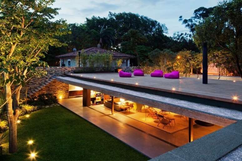 69. Decora&ccedil;&atilde;o de terra&ccedil;o iluminado &ndash; Foto Studiomk27