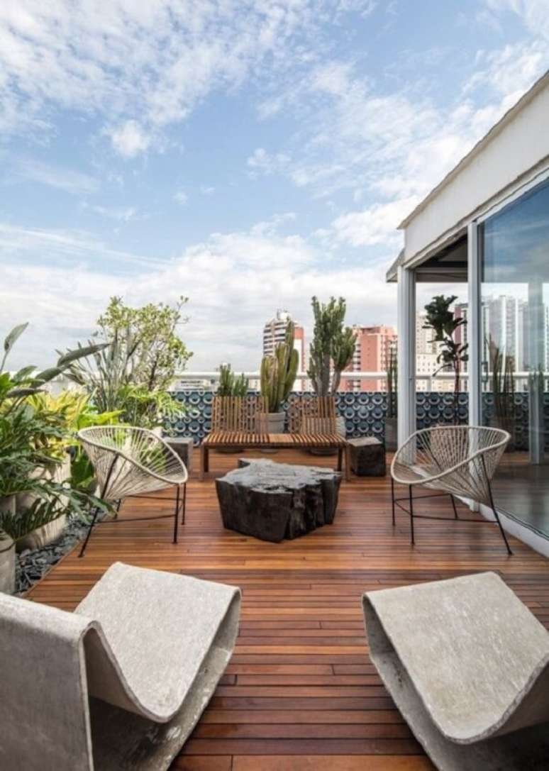 29. Casa com terra&ccedil;o moderna &ndash; Foto Casa e Jardim
