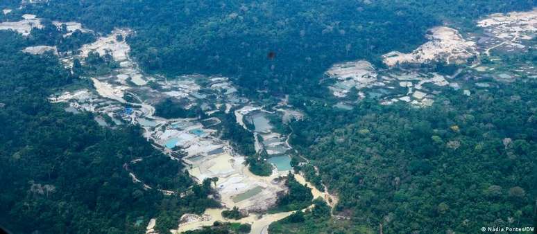 Área de garimpo ilegal na Terra Indígena Munduruku