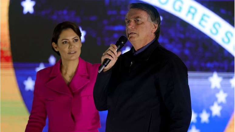 A primeira-dama, que também participou do evento, ganhou protagonismo na campanha na busca de Bolsonaro pelo voto feminino