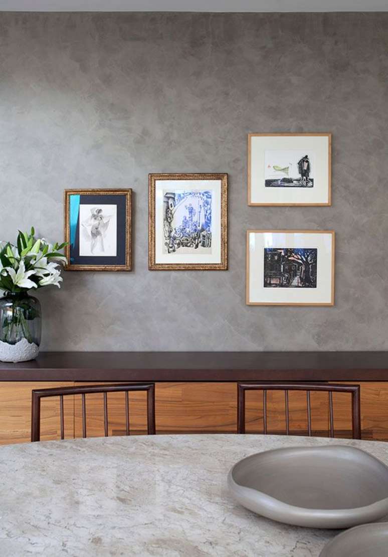 33. Paredes decoradas com cimento queimado &ndash; Projeto: Da Arquitetura e Decora&ccedil;&atilde;o