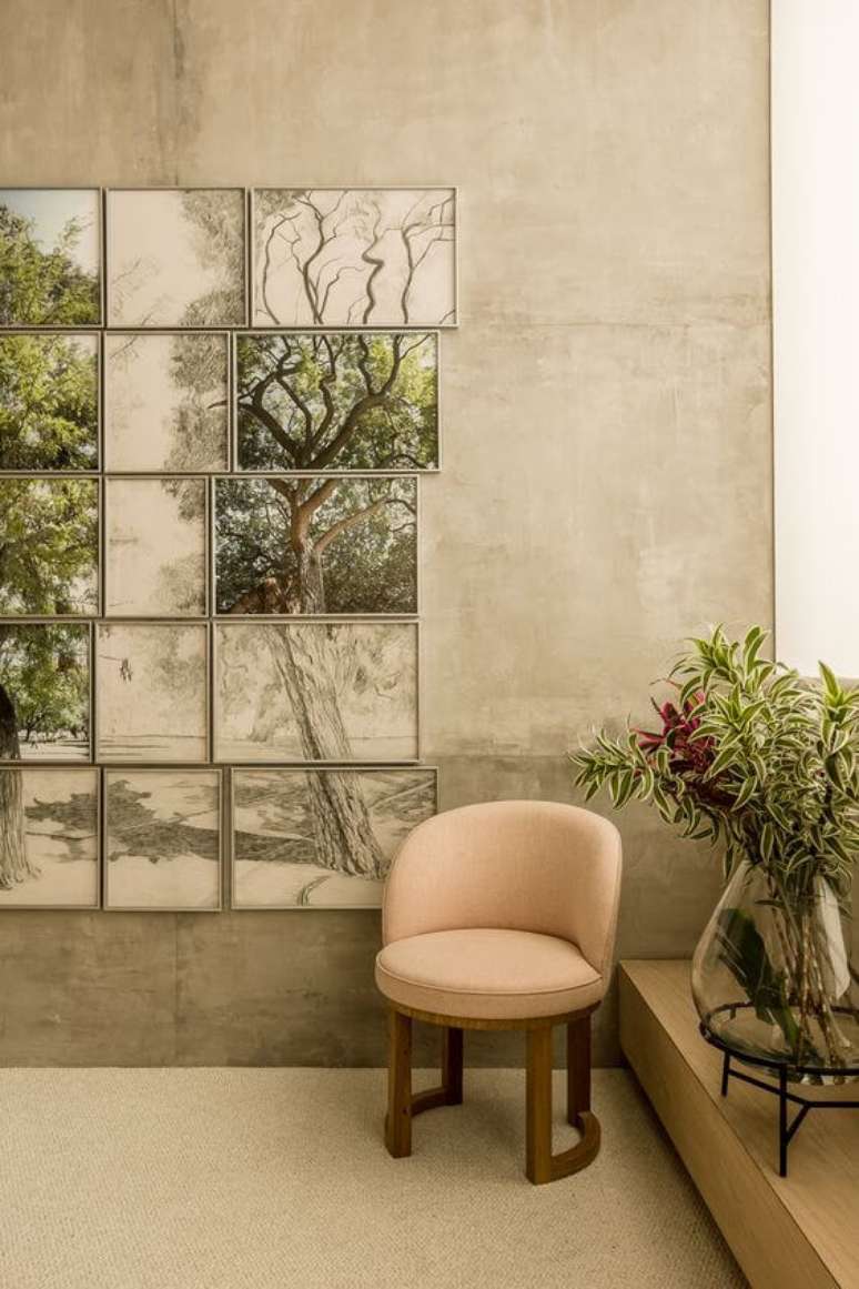 56. Paredes decoradas com quadros criativos &ndash; Foto: Luhome