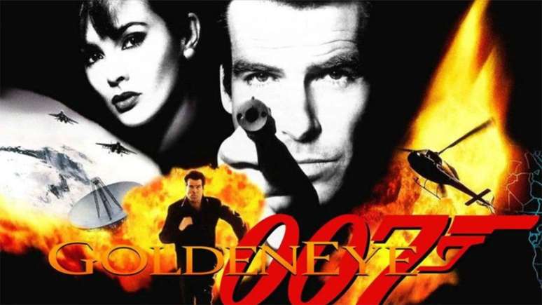 Pierce Brosnam, que interpretava o agente 007 na época, está na capa do jogo