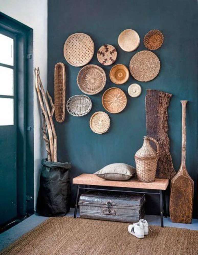 64. Paredes decoradas com parede azul &ndash; Via: Casa Claudia