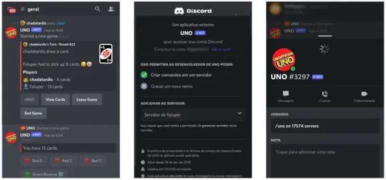 Jogue Uno junto dos seus amigos no Discord (Captura de tela: Canaltech/Felipe Freitas)