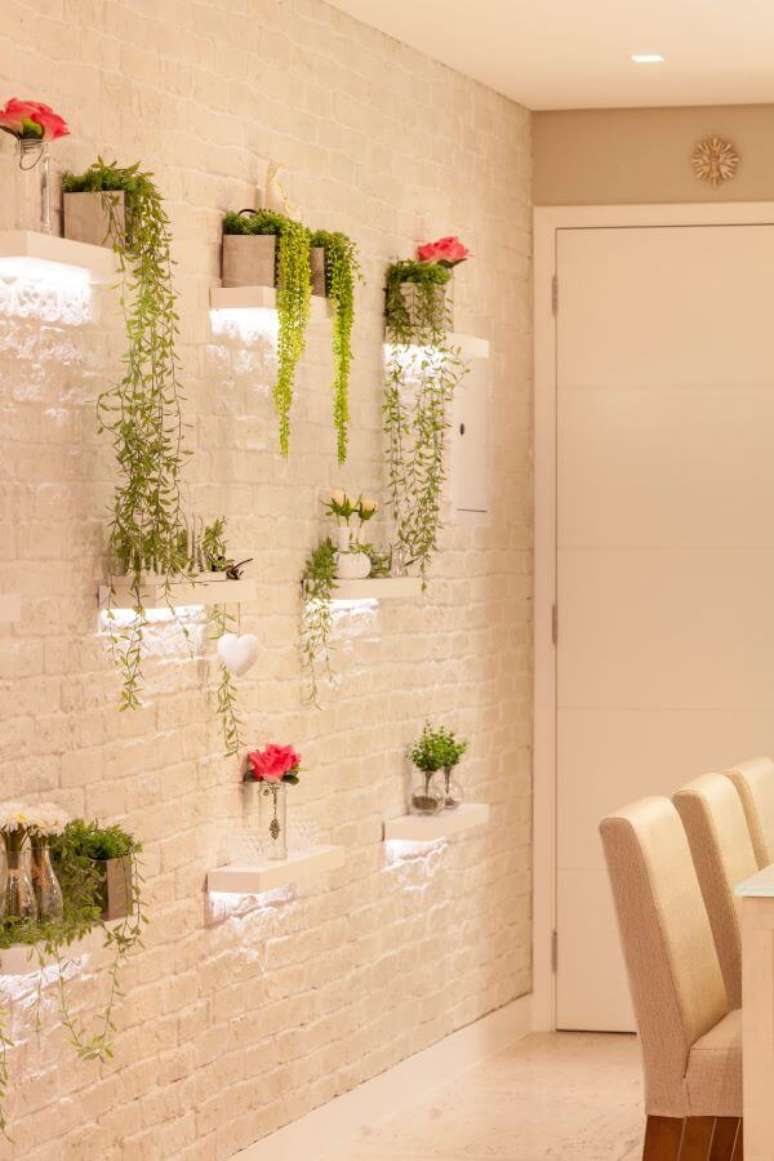 38. Paredes decoradas com plantas &ndash; Via: M de Mulher