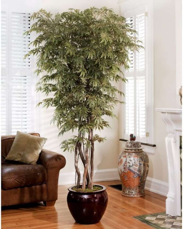 27. Planta artificial grande para sala de planta da felicidade – Foto Arkpad