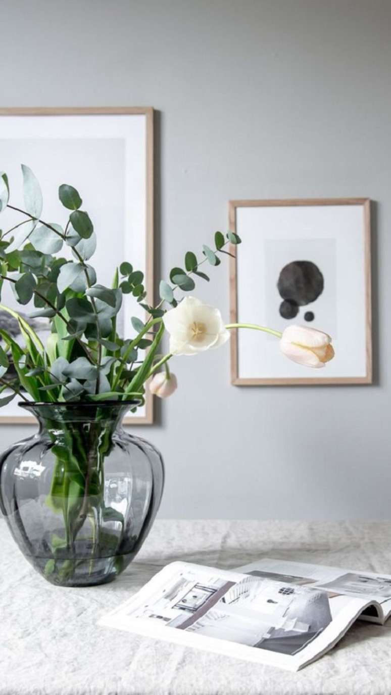 7. Vaso de vidro preto para sala de estar moderna – Foto Design Posters