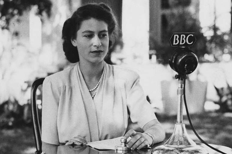 Elizabeth em pronunciamento na África do Sul em abril de 1947