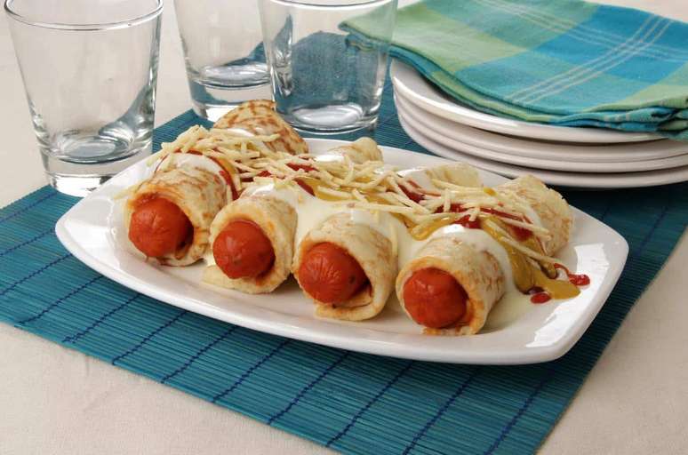 Crepe cachorro-quente | Foto: Guia da Cozinha