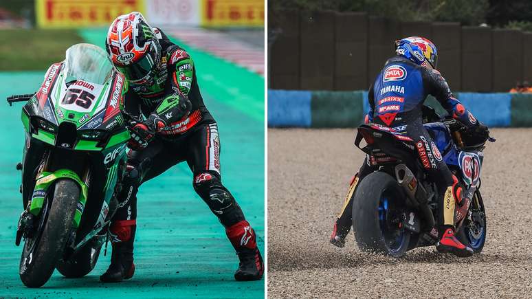 Jonathan Rea e Toprak Razgatlioglu perderam o controle de suas motos e foram ao solo em Magny-Cours 