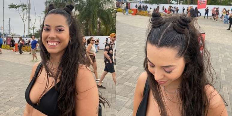 Com os space buns, dá para curtir o festival sem passar calor 