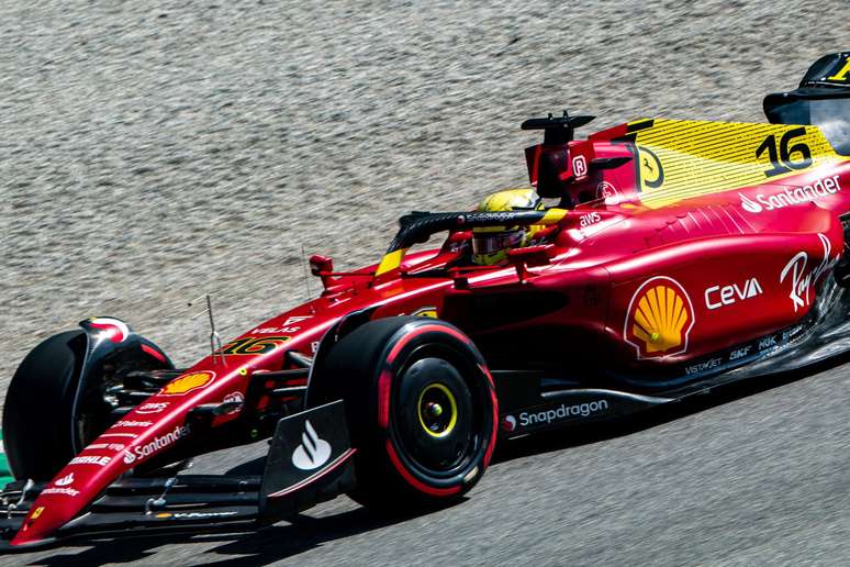 Charles Leclerc na classificação para o GP da Itália, em Monza