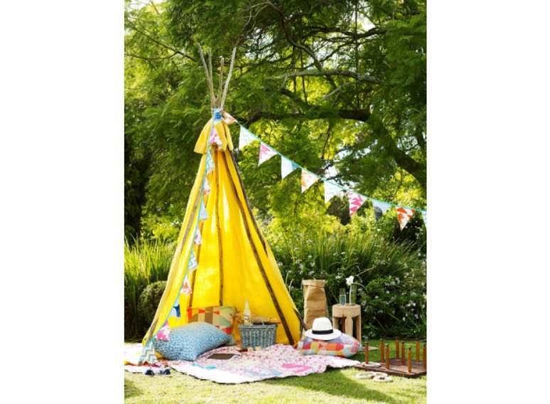 Fa&ccedil;a uma cabaninha de piquenique