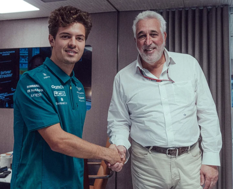 Felipe Drugovich junto de Lawrence Stroll 