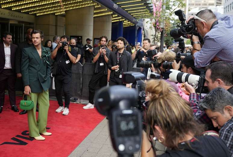 Harry Styles na premiere do filme My Policeman no Festival Internacional de Cinema de Toronto