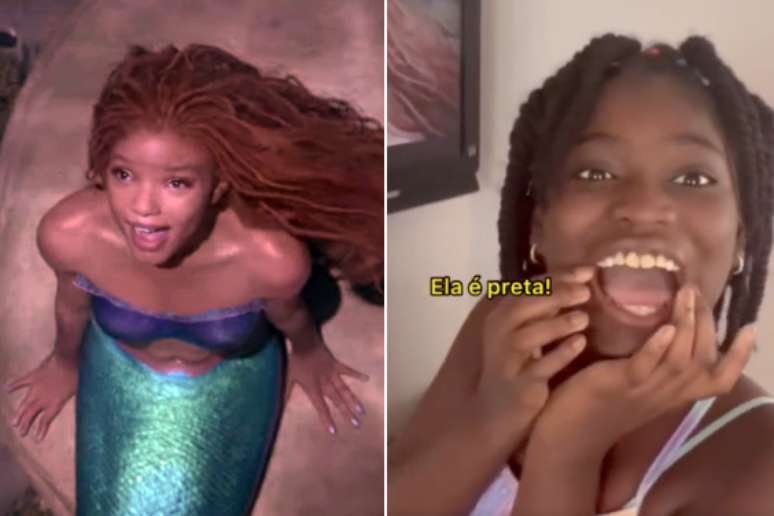 Halle Bailey como Ariel nas primeiras imagens de "A Pequena Sereia" e reação de crianças ao ver o vídeo