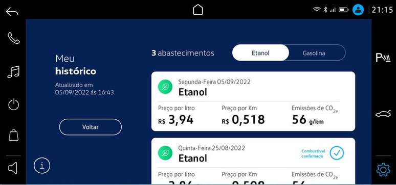 Calculadora digital mostra vantagens de abastecer com etanol