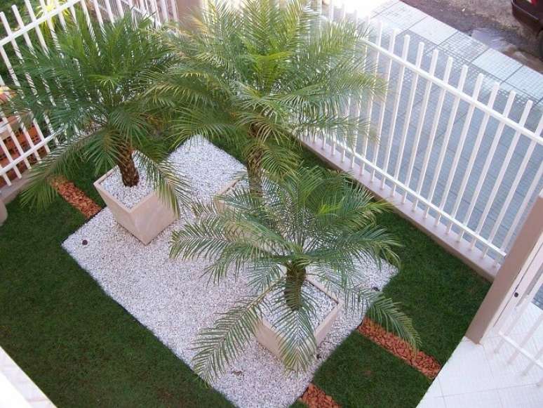 25. Canteiro com vegeta&ccedil;&atilde;o natural e pedra branca para jardim. Projeto de Alessanara Maioli