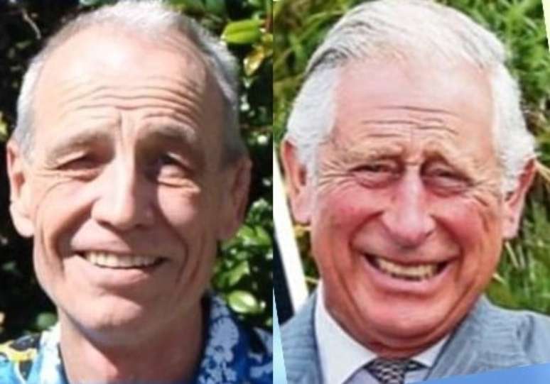 Em suas redes sociais, Simon Dorante-Day publica diversas comparações de fotos suas com os rostos da Família Real britânica