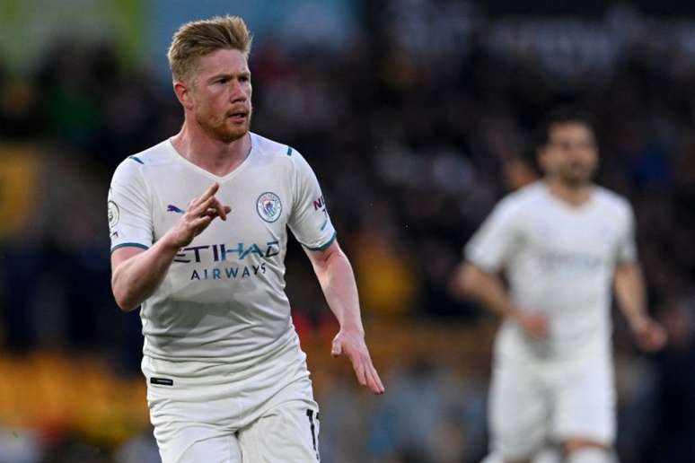 Contra o Wolverhampton, De Bruyne atingiu marca importante na Premier League (Foto: PAUL ELLIS / AFP)