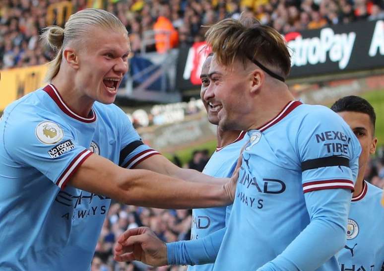 Manchester City venceu o Wolverhampton na Premier League (GEOFF CADDICK / AFP)