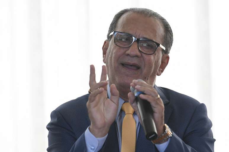 Pastor Silas Malafaia em 8 de março de 2022, durante encontro com lideranças evangélicas realizado no Palácio da Alvorada