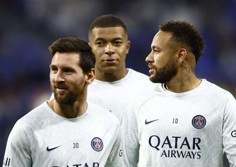 Messi, Mbappe e Neymar em ação no PSG