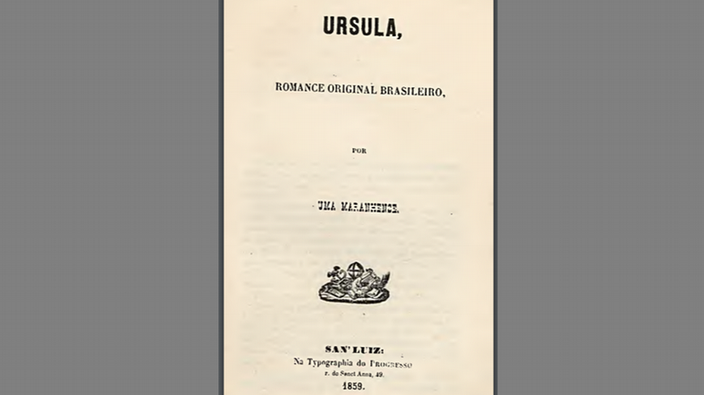 Capa do livro "Úrsula", de 1859
