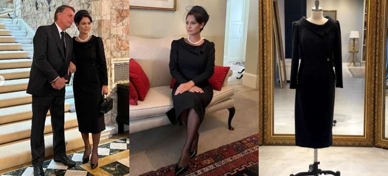 Michelle se destacou pela elegância ao acompanhar Bolsonaro a Londres