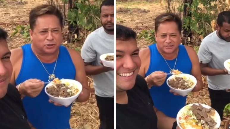 Leonardo viraliza com video comendo marmita